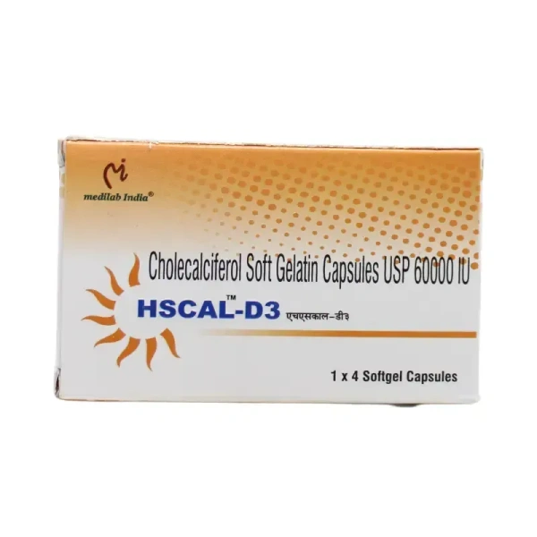 MEDILAB INDIA Hs Cal D3 Sg Capsules - Medilab - 4Capsules