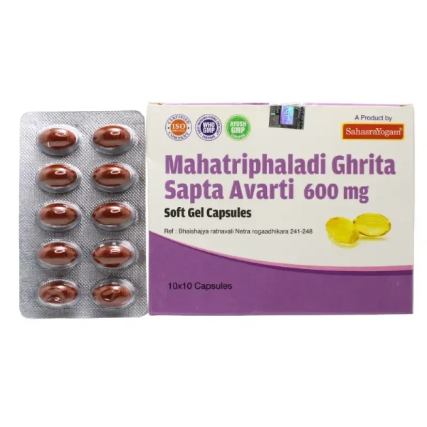 SAHASRAYOGAM Mahatriphaladi Ghrita Sapta Avarti - Sahsra Yogam  - 100Tablet