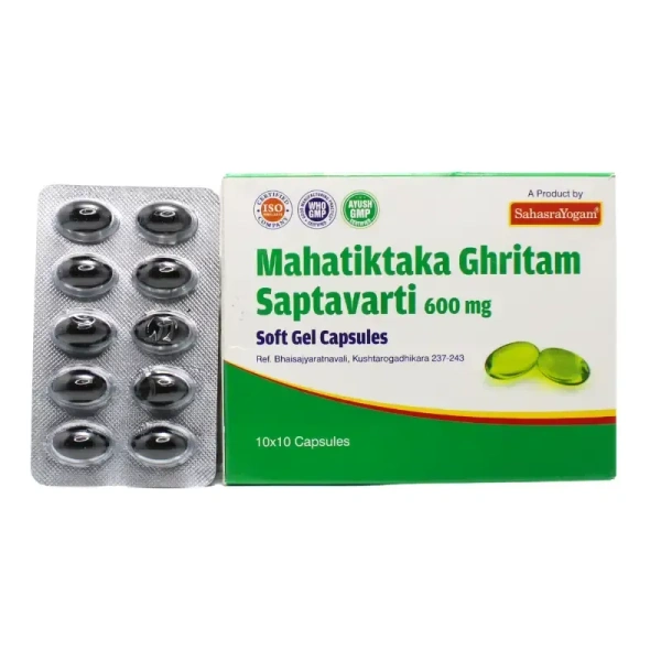 SAHASRAYOGAM Mahatiktha Gritham Saptavarti - Sahasra Yogam - 100Capsule