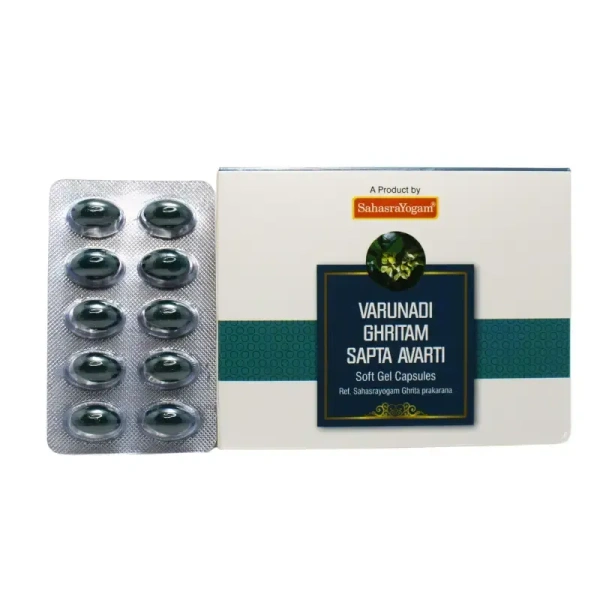 SAHASRAYOGAM Varunadi Ghritam Saptavarti - Sahasra yogam - 100Capsule