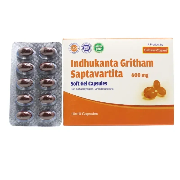 SAHASRAYOGAM Indhukanta Gritham Saptavartita - Sahasra yogam - 100Capsule