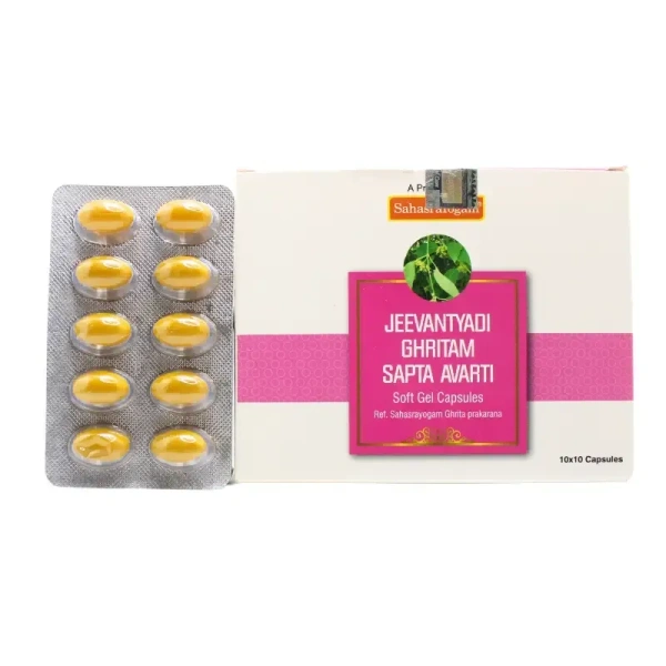 SAHASRAYOGAM Jeevantyadi Ghritham Saptavarti  - Sahasra Yogam  - 100Capsule