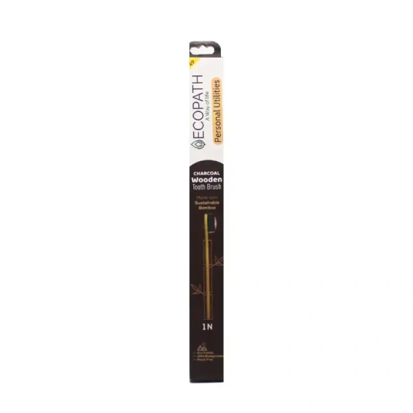 PINNACLE INNOVATORY Ecopath Charcoal Wooden Tooth Brush - Pinnacle Innovatory - 1