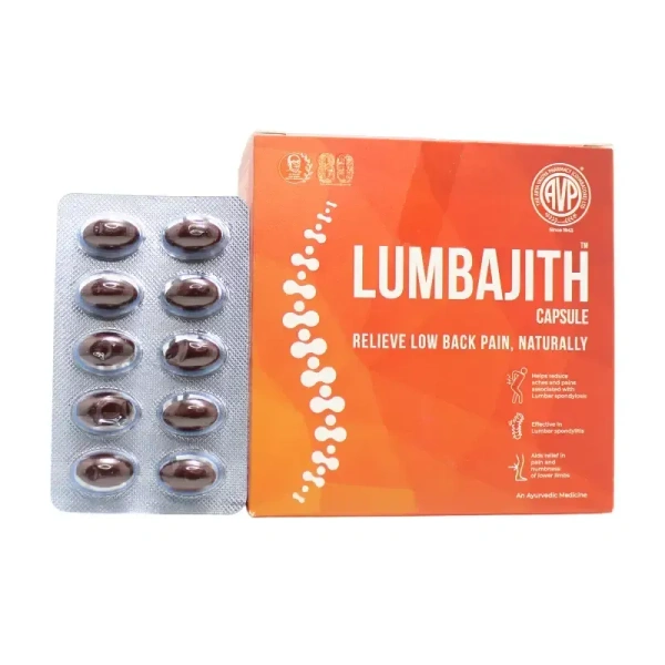 THE ARYA VAIDYA PHARMACY Lumbajith Capsule - AVP - 100 Capsules
