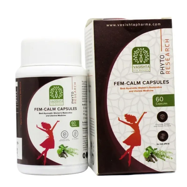 VASISHTA PHARMA Fem-Calm Capsule - Vasishta - 60 Capsules