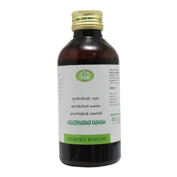 AVN AYURVEDA FORMULA Musaleekhadiradi Kashayam - Avn Ayurveda - 200Ml