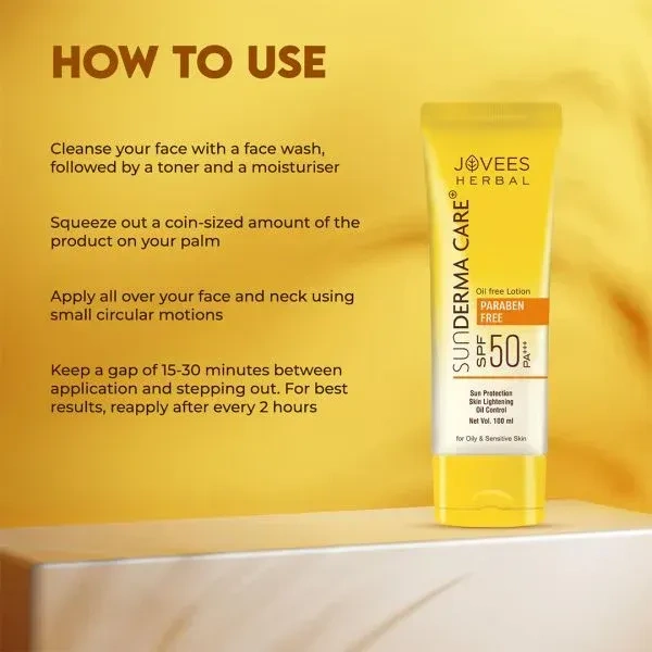 JOVEES HERBAL CARE Sun Derma Care Lotion SPF 50 PA+++ Broad Spectrum - Jovees - 100ml