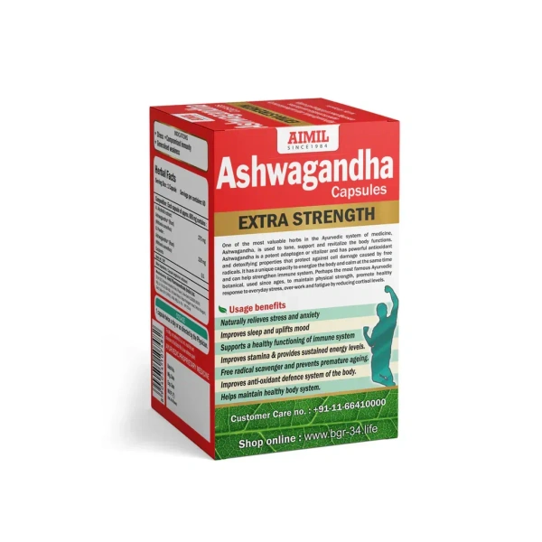 AIMIL PHARMACEUTICAL Ashwagandha Capsules - Aimil - 60 Capsule