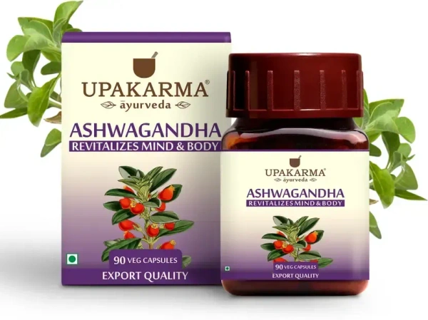 MANKIND PHARMA Ashwagandha 500Mg Veg Capsule - Upkarma - 90Capsules