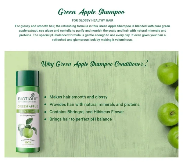 BIOTIQUE Soya protein shampoo & conditioner - Biotique - 190ml