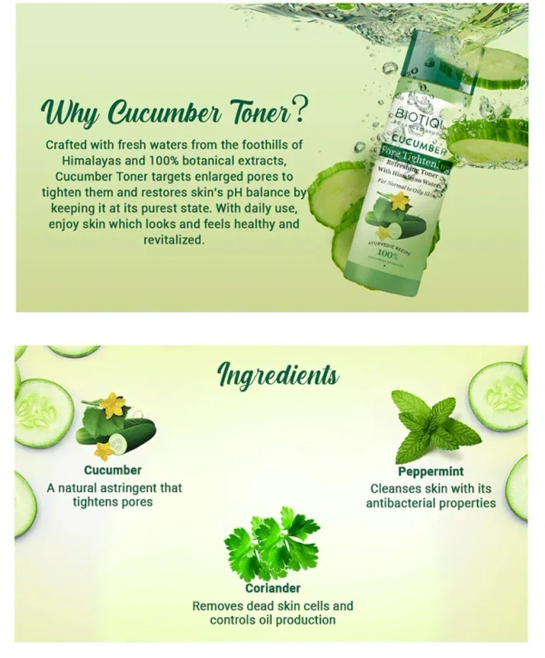 BIOTIQUE  Cucumber Toner - Biotique - 120ml