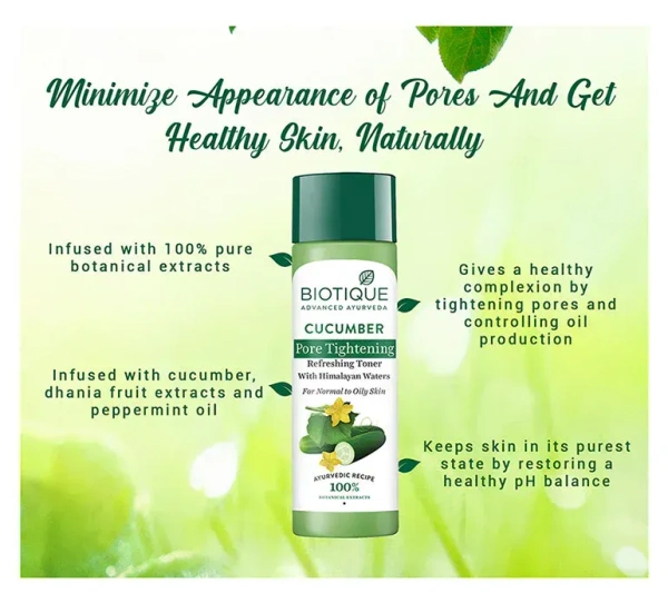 BIOTIQUE  Cucumber Toner - Biotique - 120ml