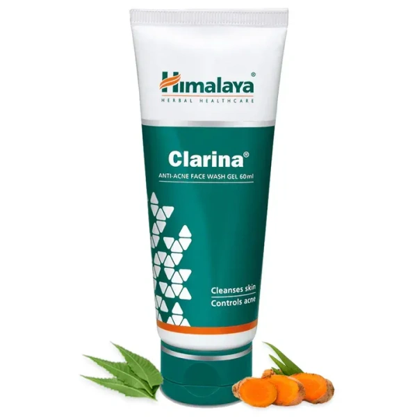 HIMALAYA DRUGS Clarina Anti-Acne Face Wash Gel - Himalaya - 60Ml