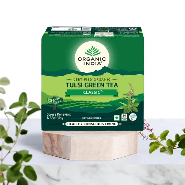 ORGANIC INDIA Tulsi Green Tea Classic  - Organic - 25Bags