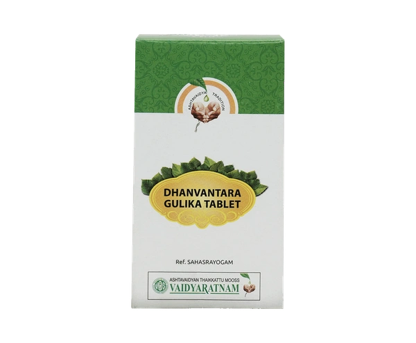 VAIDYARATHNAM Dhanwanthari Gulika Tablet - Vaidyaratnam - 10 Tablets