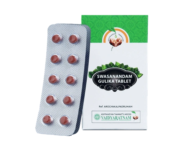VAIDYARATHNAM Swasanandam Gulika Capsule - Vaidyaratnam - 10 Capsules
