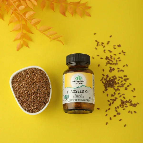 ORGANIC INDIA Flaxseed Oil Capsule - Organic - 60Capsule