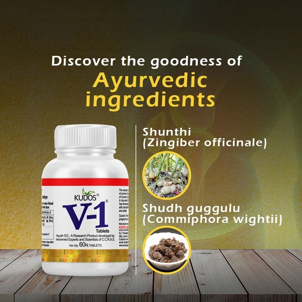 KUDOS AYURVEDA  V-1 Tablet  - Kudos  - 60Tablet