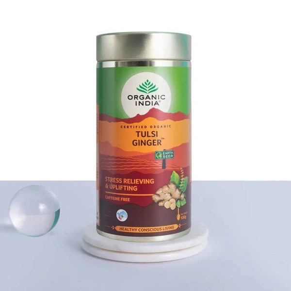 ORGANIC INDIA Tulsi Ginger Tea - Organic - 100g