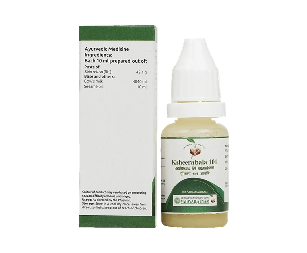 VAIDYARATHNAM Ksheerabala 101 Drops - Vaidyaratnam - 10Ml