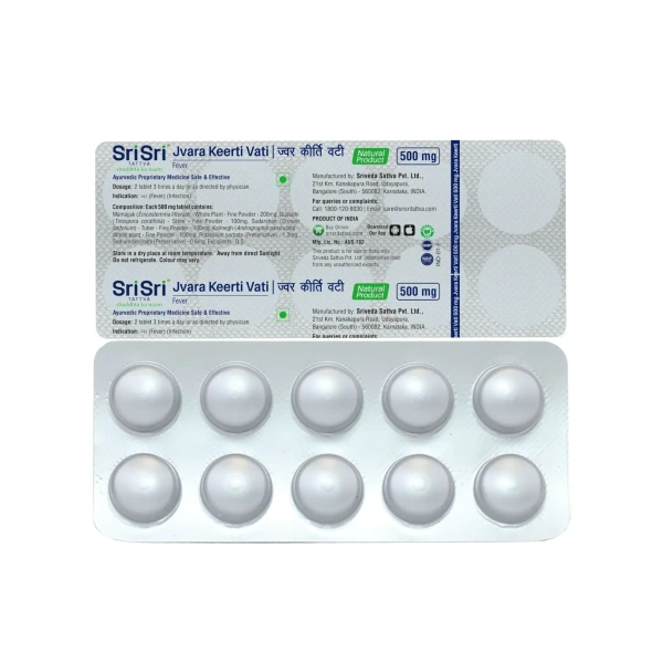 SRI SRI AYURVEDA Jvara Keerti Tablet - Sri Sri - 10 Tablets