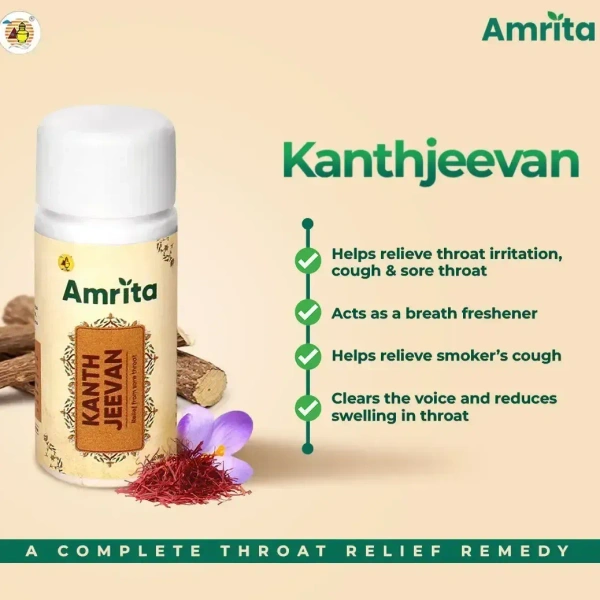 AMRITA HERBOCEUTICAL Kanth Jeevan - Amrita Herbo - 60 Tablet