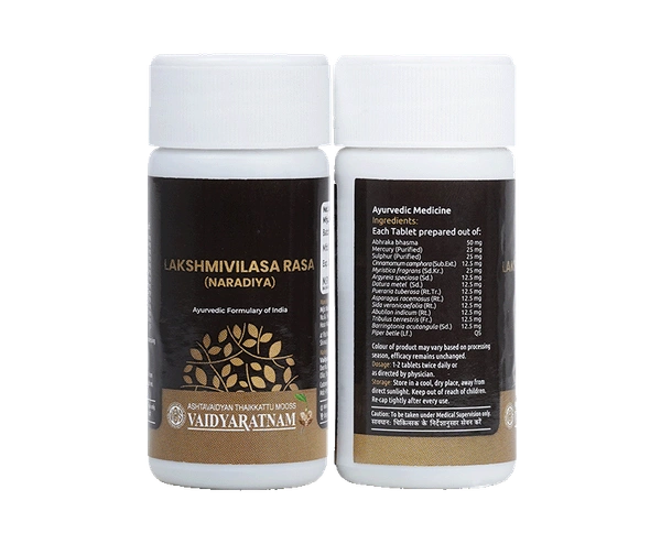 VAIDYARATHNAM Lakshmivilasa Rasa - Vaidyaratnam - 30 Tablets