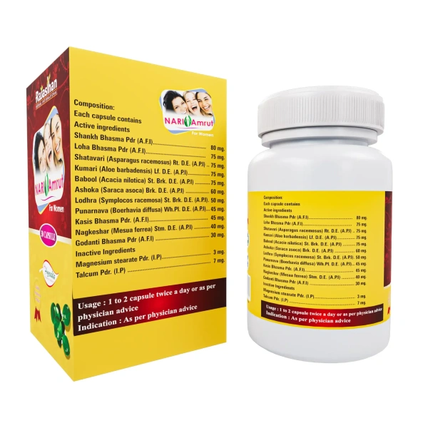 RAJASTHAN HERBALS  Nari Amrut Capsule - Rajasthan - 30 Capsules