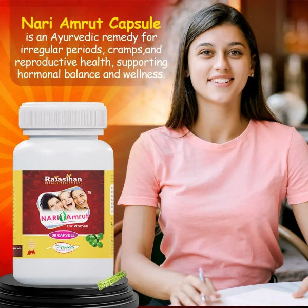 RAJASTHAN HERBALS  Nari Amrut Capsule - Rajasthan - 30 Capsules