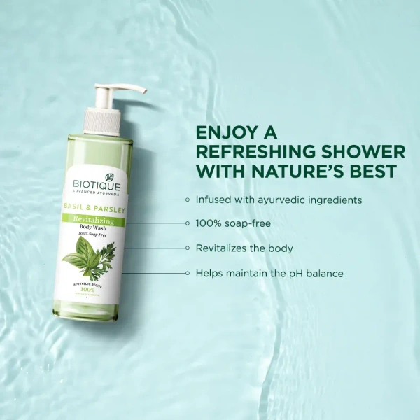 BIOTIQUE Basil & Parsley Body Wash - Biotique - 200ml