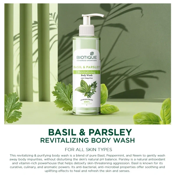 BIOTIQUE Basil & Parsley Body Wash - Biotique - 200ml