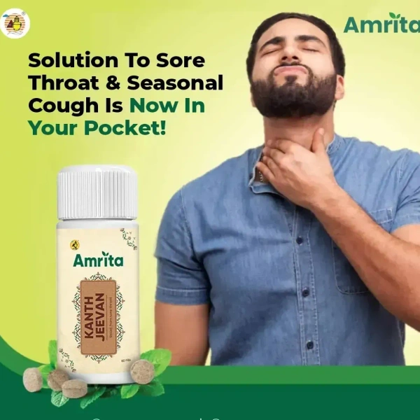 AMRITA HERBOCEUTICAL Kanth Jeevan Tablets - Amrita Drugs - 30 Tablet