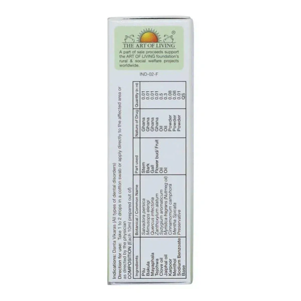 SRI SRI AYURVEDA Sudanta Tooth Drops - Sri Sri - 10Ml