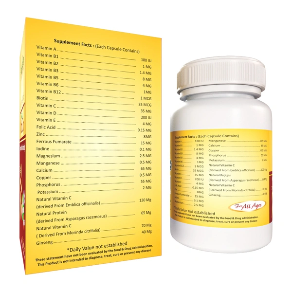 RAJASTHAN HERBALS  Vita Day Capsule - Rajasthan - 60 Capsules