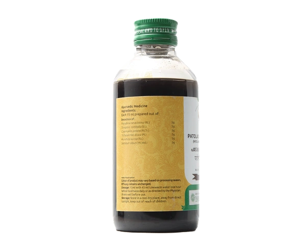 VAIDYARATHNAM Patoladi Kashayam (Patolakaturohinyadi) - Vaidyaratnam - 200Ml