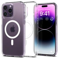 iPhone 15 Pro Cover MagSafe | Spigen Original Ultra Hybrid Transparent MagFit Mobile Cover For iPhone 15 Pro MagFit