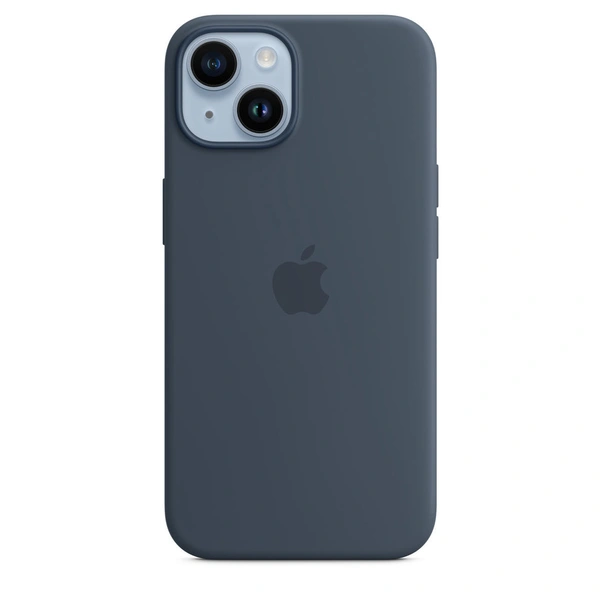 iPhone 14 Silicone Cover Original Silicone Case For Apple iPhone 14 Blue