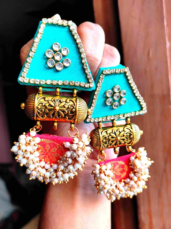 Aashvi Earring - Aquamarine, Medium size