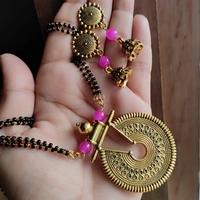 Mangalsutra    16'Inch - Magenta / Fuchsia