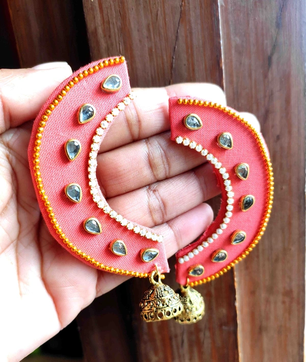 Yellow Tina Earring - Web Orange, Medium
