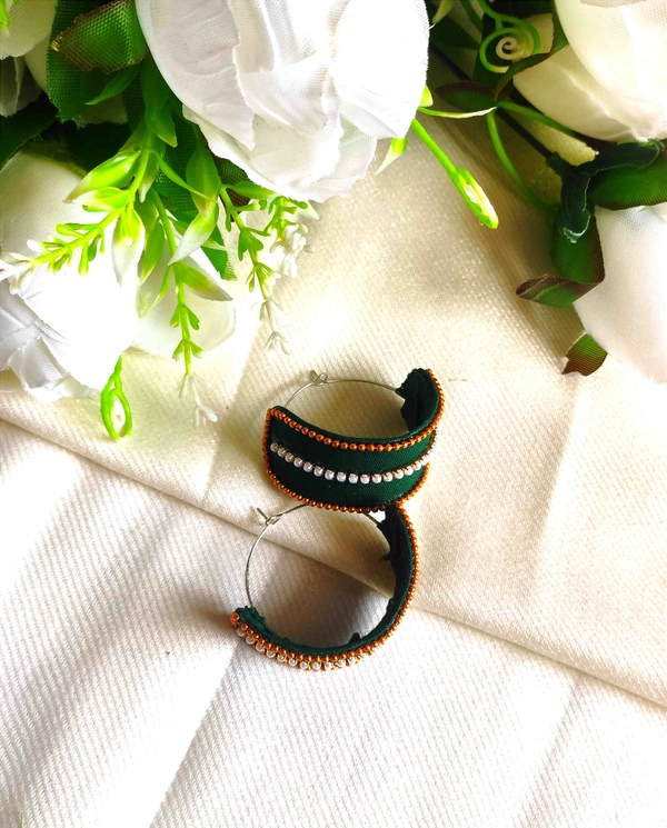 Hari Hoop Earrings  - Bright Turquoise, Medium