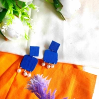 Hari Lightweight Earrings - Blue, Medium