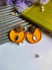 Tashi Earring - Web Orange, Medium