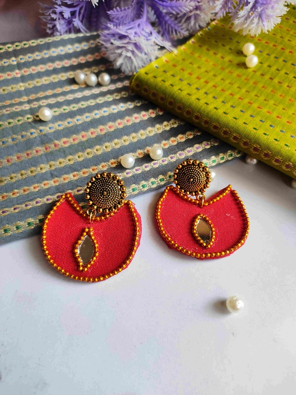 Tashi Earring - Web Orange, Medium