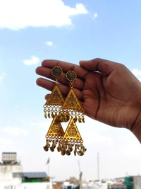 Minar Jhumka - Tangerine