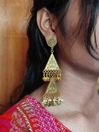 Minar Jhumka - Tangerine