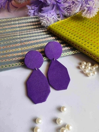 Mahek Earring - Electric Violet, Medium size