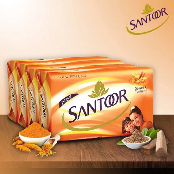 Santoor Soap Sabun 4pc Pack