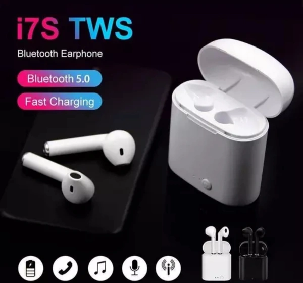 No1 I7S TWS Bluetooth Earphone Dual Wireless headset Bluetooth headset Wireless Stereo Earphones Bluetooth Earbuds with mic with Charging Case (White, In The Ear)Name: I7S TWS Bluetooth Earphone Dual Wireless headset Bluetooth headset Wireless Stereo Earphones Bluetooth Earbuds with mic with Charging Case (White, In The Ear)PERSENTING-: I7s Dual Twins with SMALL SIZE, SUPER LIGHTWEIGHT - White