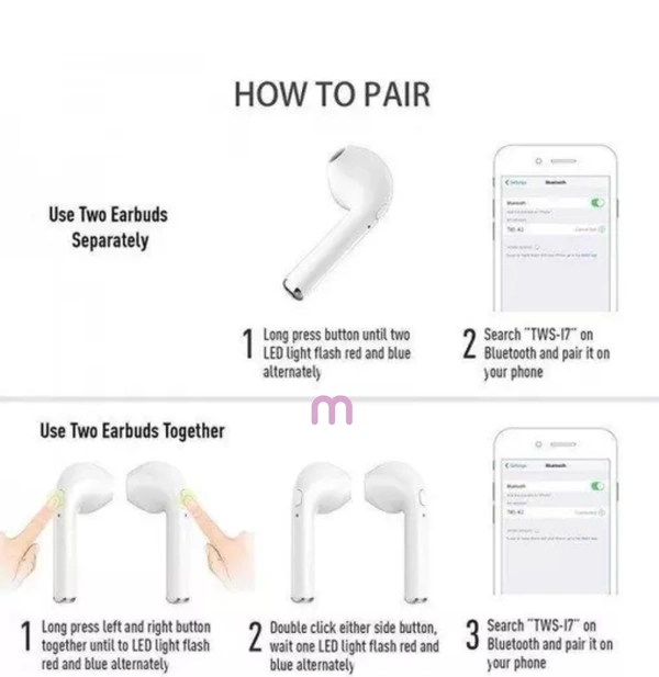 No1 I7S TWS Bluetooth Earphone Dual Wireless headset Bluetooth headset Wireless Stereo Earphones Bluetooth Earbuds with mic with Charging Case (White, In The Ear)Name: I7S TWS Bluetooth Earphone Dual Wireless headset Bluetooth headset Wireless Stereo Earphones Bluetooth Earbuds with mic with Charging Case (White, In The Ear)PERSENTING-: I7s Dual Twins with SMALL SIZE, SUPER LIGHTWEIGHT - White